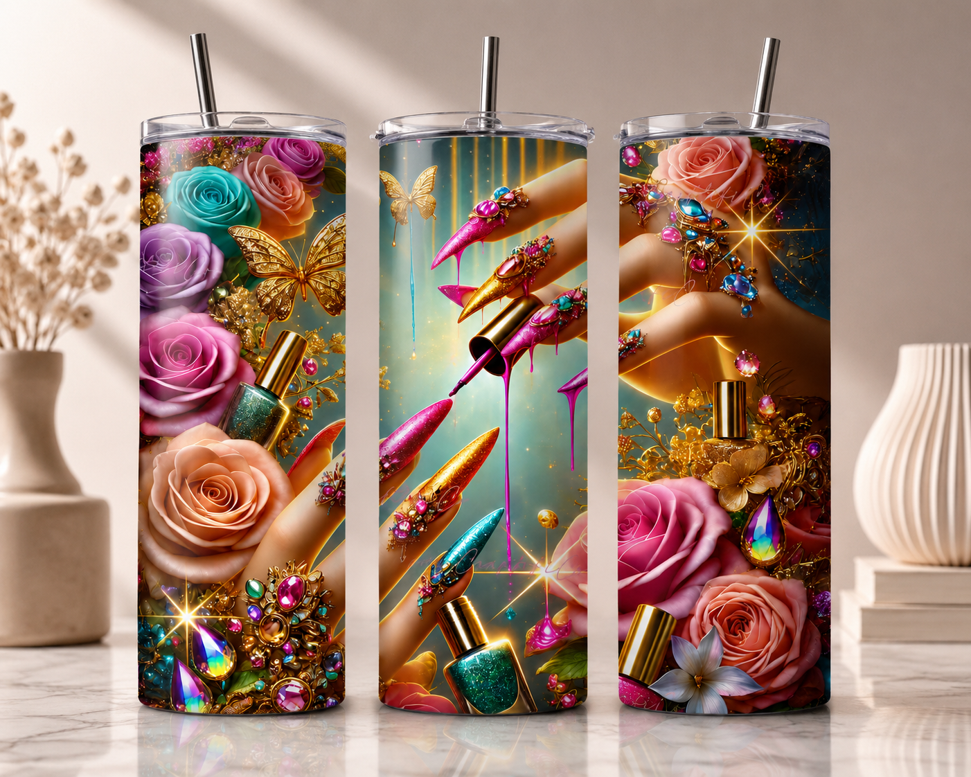 Tumbler Tecnica de uñaa