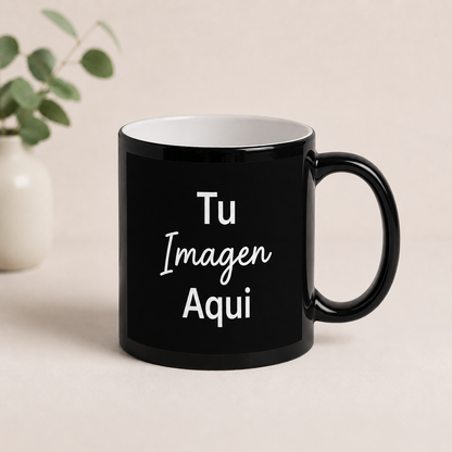 Taza mágica negra 11oz personalizada