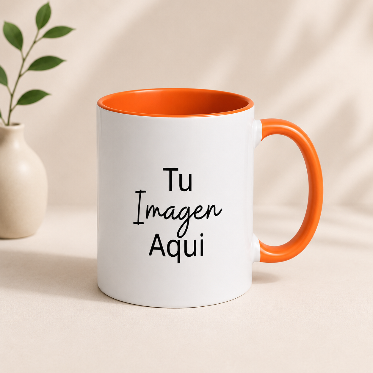 Taza interior y mango de colore 11 oz personalizada