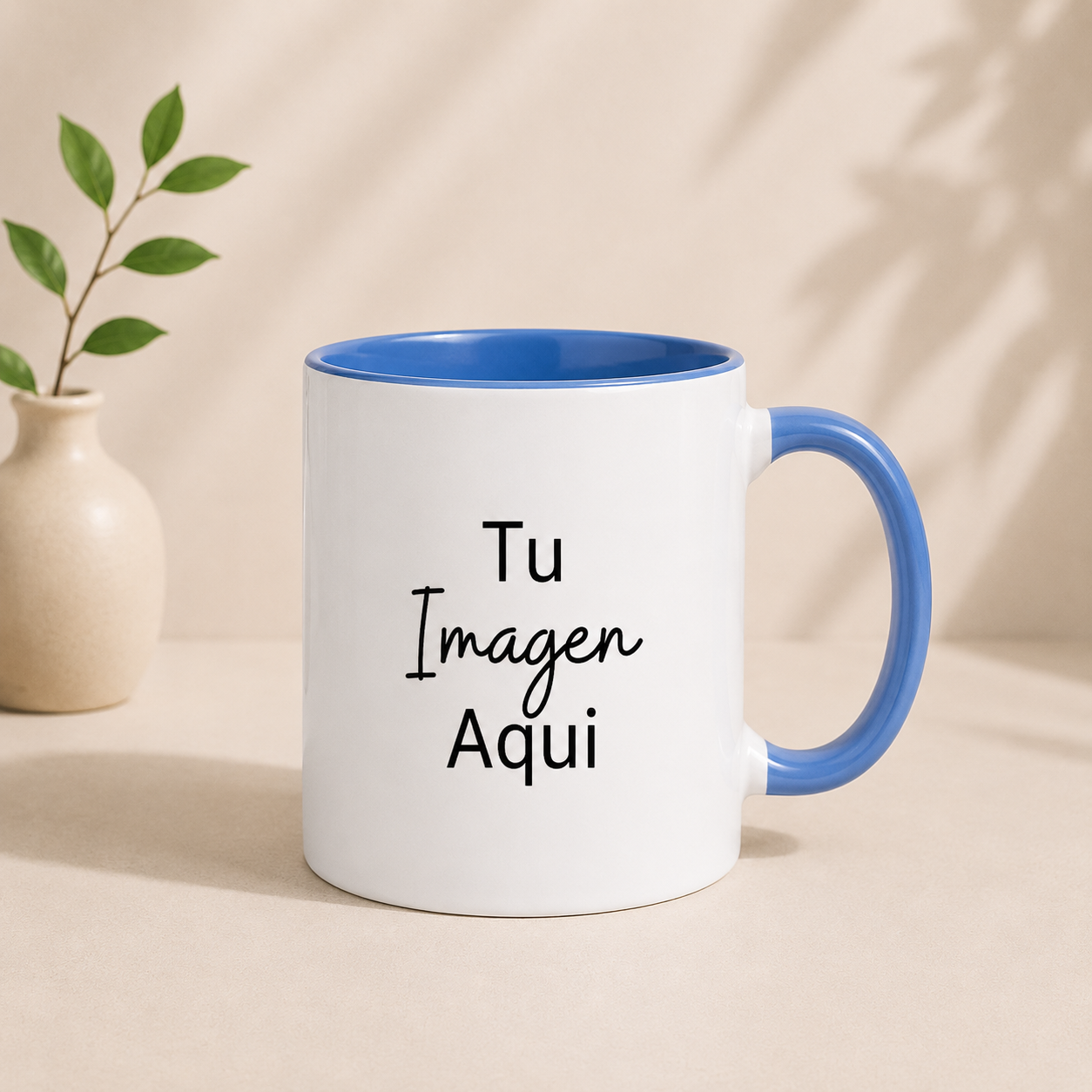Taza interior y mango de colore 11 oz personalizada