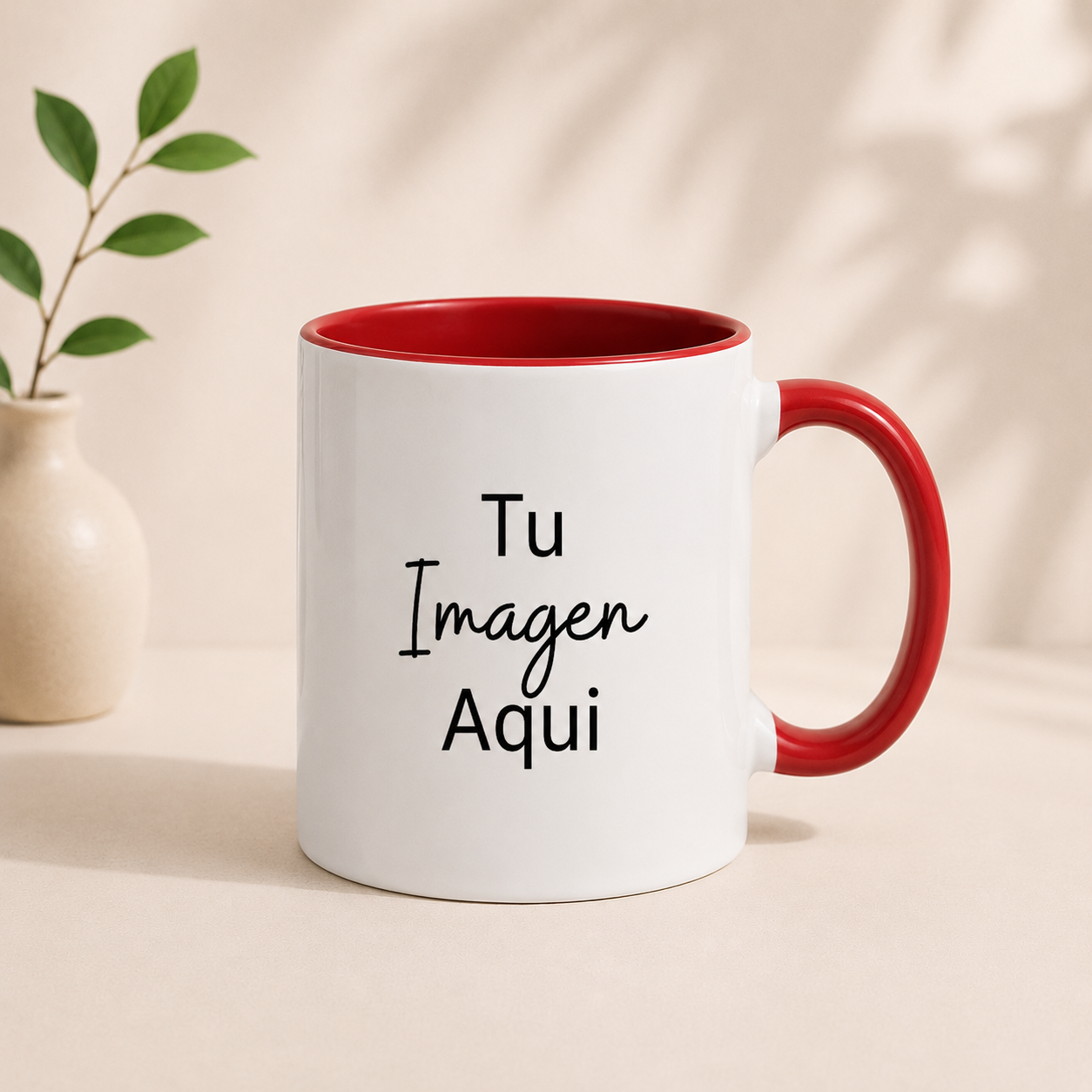 Taza interior y mango de colore 11 oz personalizada
