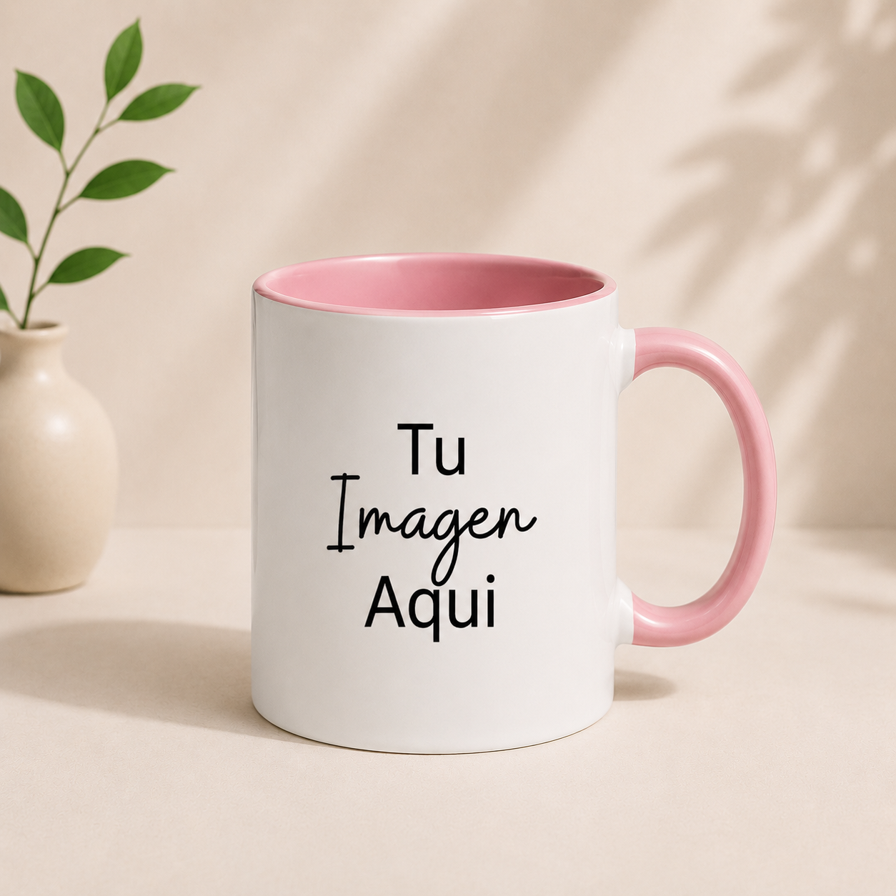 Taza interior y mango de colore 11 oz personalizada