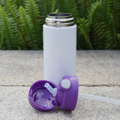 Vaso infantil de 12oz  personalizado con tapa abatible y cierre de seguridad