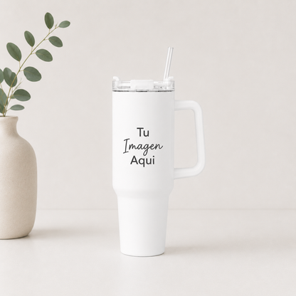 Tumbler 40oz con aza de color personalizada